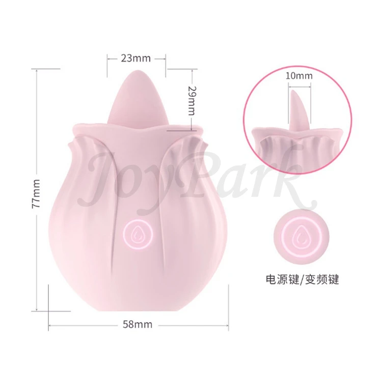 OMYSKY Original Magnetic Rechargeable USB Silicone ABS Waterproof Rose Toy  Clitoral Suction Magic Tongue Vibrator 10 Modes