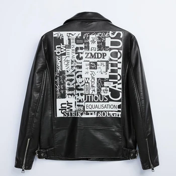Hot Selling Winter Leather Jacket Motorcycle Customized Printed Jacket with Logo Leather Jacket women and men