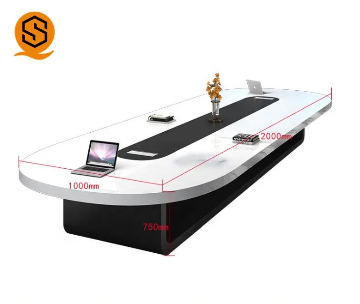 Conference Room Table Acrylic Solid Surface Modern Design Office Furniture Commercial Hotel Use 10-Year Warranty