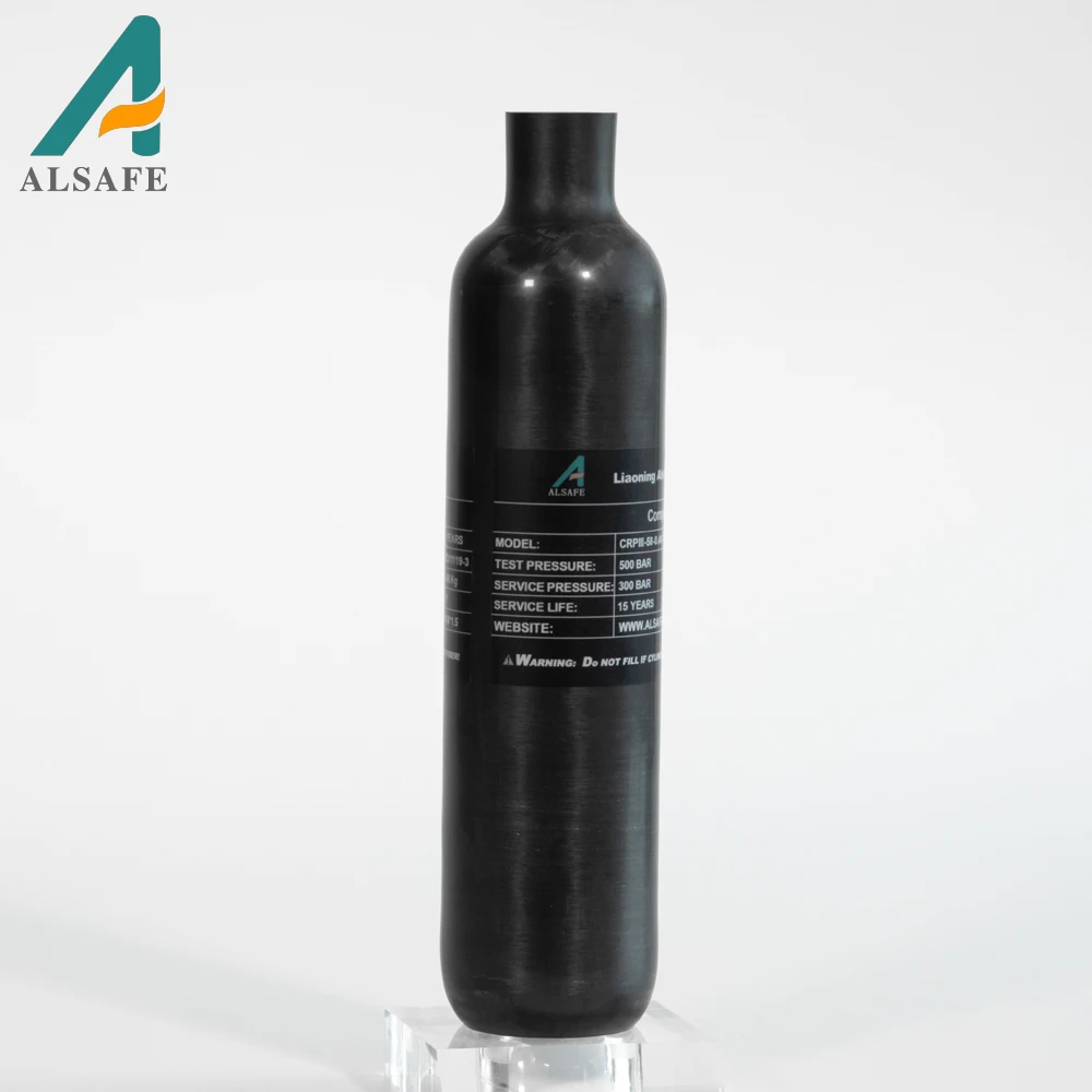 Alsafe 300bar High Pressure Gas Cylinder - 480cc Carbon Fiber