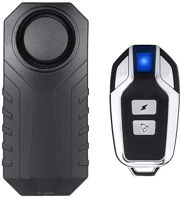 Wsdcam 113dB Bike Alarm Wireless Vibration Motion Sensor Waterproof  Motorcycle Alarm with Remote
