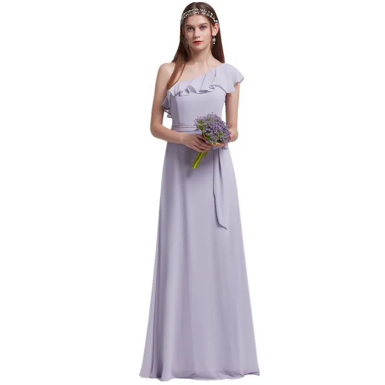 Damas Elegante Largo De Gasa Lavanda Vestidos De Dama De Honor Buy Vestido Largo De Gasa Para Mujer Vestido De Dama De Honor Vestido De Gasa Lavander Para Mujer Product On Alibaba Com