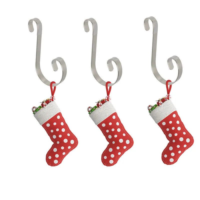 Manufacturers direct Christmas closet novelty hooks nail free metal plated silver novelty hooks supplier