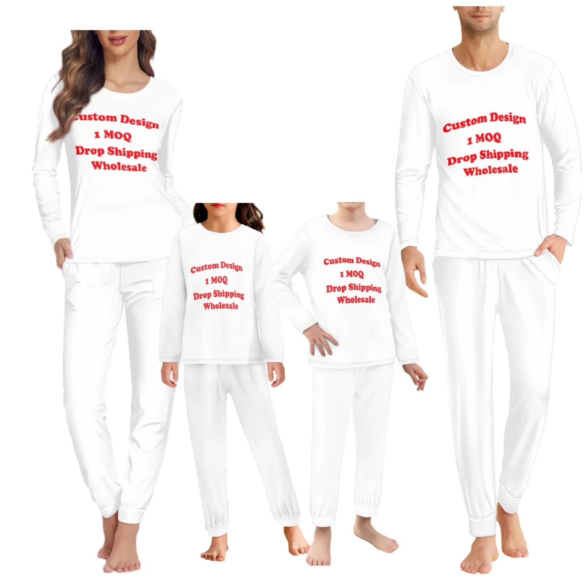Dropshipping Clothing Matching Pajama Set Christmas Pyjamas Family Long Sleeve Sleepwear Men Women Children Nightwear Sets