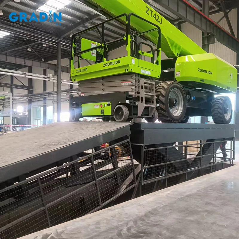 Customized Scissor Lift Slope Incline Lift 20 Degree 30 Degree Climbing