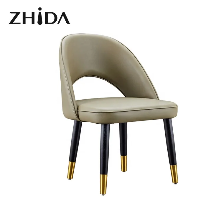 Italian Design Dining Room Table and Chairs Set Home Furniture Luxury Leather Dining Chair Hotel Furniture Restaurant Chair