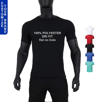 100% Polyester Quick Dry Fitted Silk Sports Superdry Gym Wear Fitness Running Athletic Summer Wholesale Plain Black Mens T Shirt