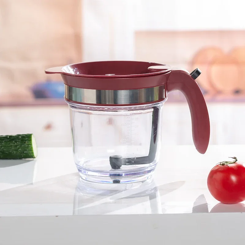 Multifunctional Cups Gravy Strainer Fat Separator Release Cooking Tools Gravy Kitchen Accessories Grease with Measuring