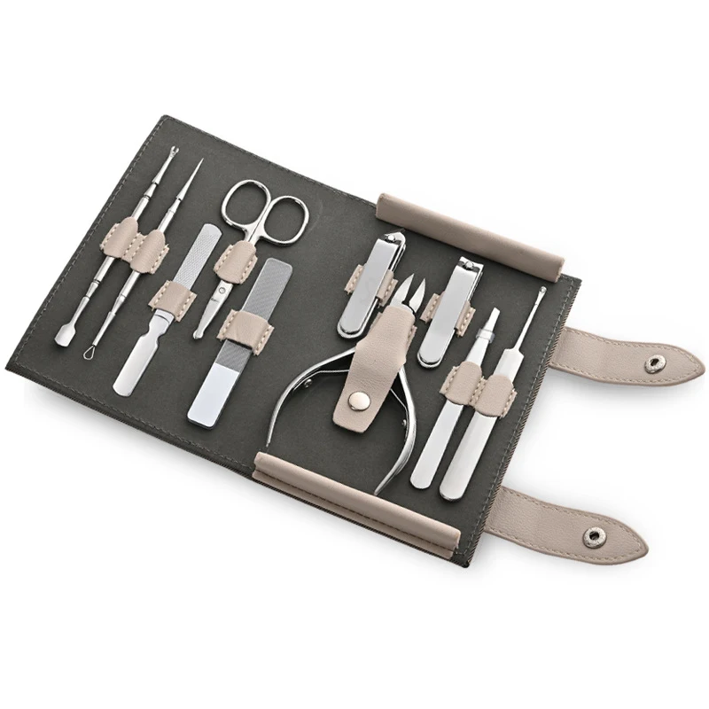 Best Quality Manicure Cutters Nail Clipper Set Stainless Steel Beauty 10 Pcs Manicure Set