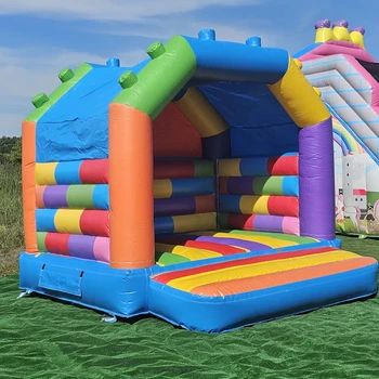 Small Home Use Inflatable Jump House Oxford Backyard Bouncy Castle Inflator With Cheap Price