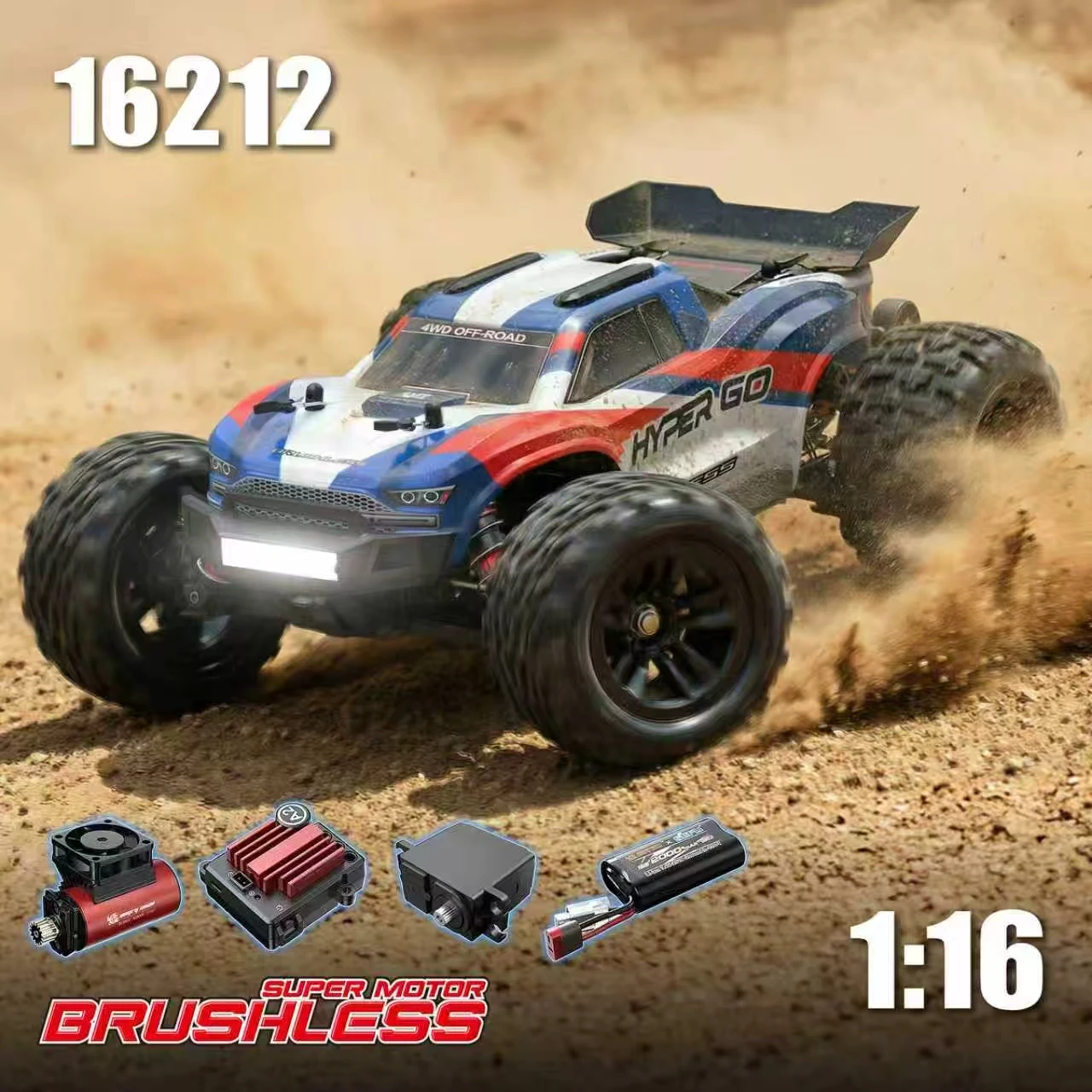 New MJX 16212 16213 16218 Rc Car 1:16 Hyper Go Brushless 4WD High