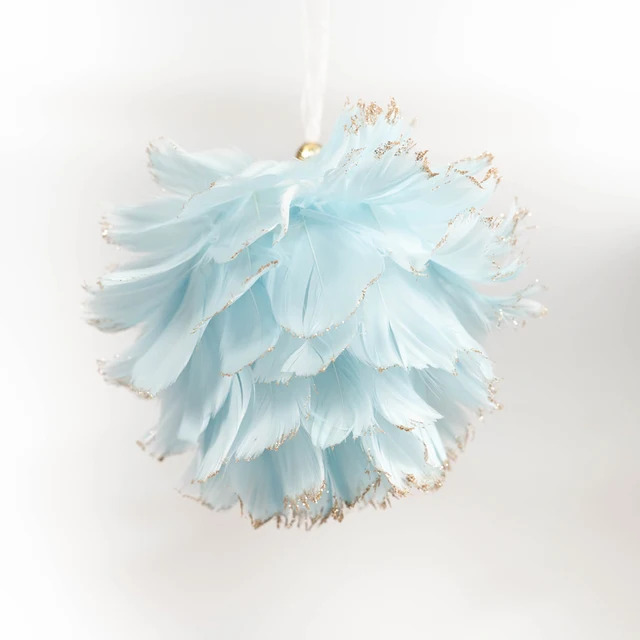 Free Sample Customized full size color Feather Flower Ball Decorative Wall Hanging Home Decor