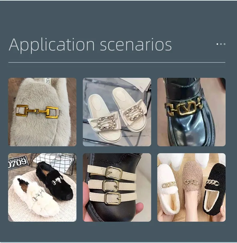 Hot Selling Acrylic Shoe Parts Accessories For Men's Shoes Metal Chains