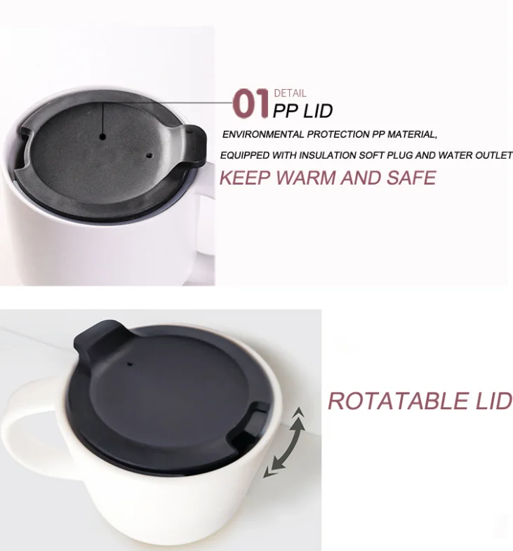 Custom Cork Mug Logo 15oz Matte Black Cork Base Coffee Mug With Lid