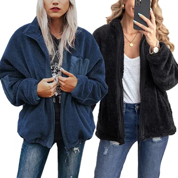 2022 Fall Trendy Winter Clothes Ladies Warm Fleece Faux Fur Jacket Women Fur Coat