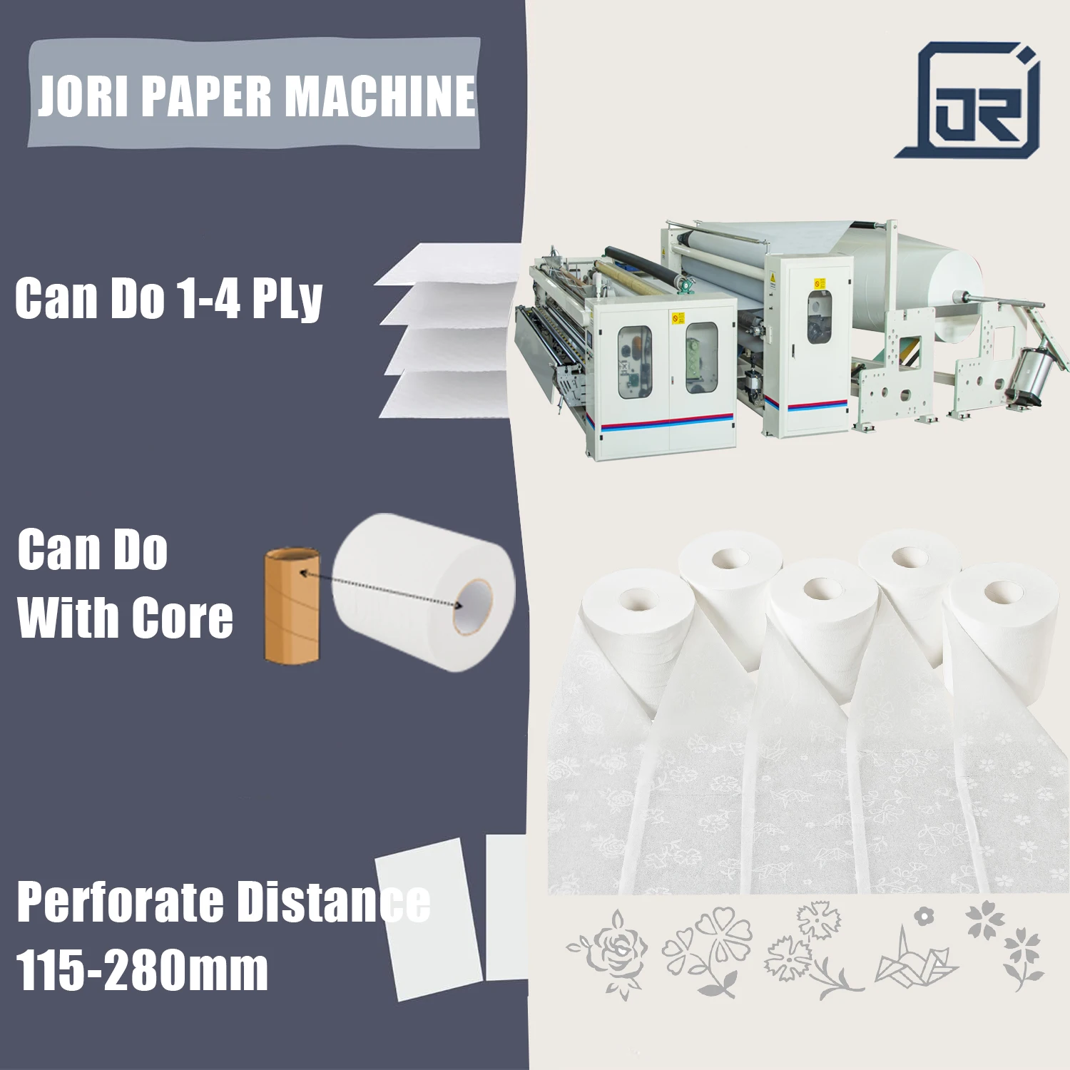 Multi Purpose Paper Roll Making Machinery for Toilet Paper /kitchen Towe Maxi Roll Rewinding Machinery Price