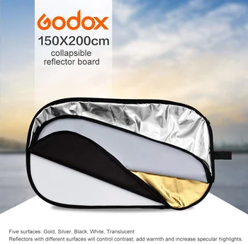 GODOX 59x79inch RFT-05 150 X 200cm 5 in 1 Collapsible Large Oval Photography Reflector detail image