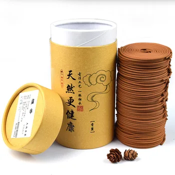 Home decoration New yellow half handmade 3 hour burning for home and office Sandalwood Coil Incense