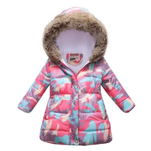 Custom Girls Winter Coat Faux Fur Hooded Windproof Jacket Fleece Liend Padded Thick Warm Parka Outdoor Overcoat Cotton Jackets