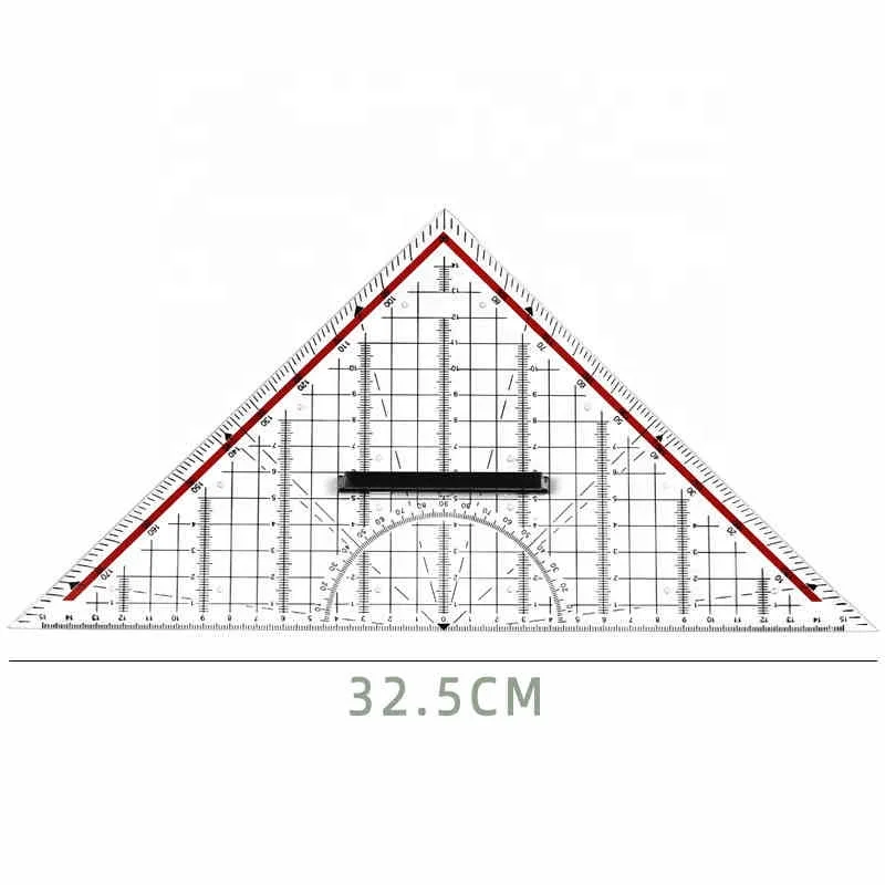 Designer Multifunctional Triangular Ruler With Handle Drawing Architecture Scale Ruler