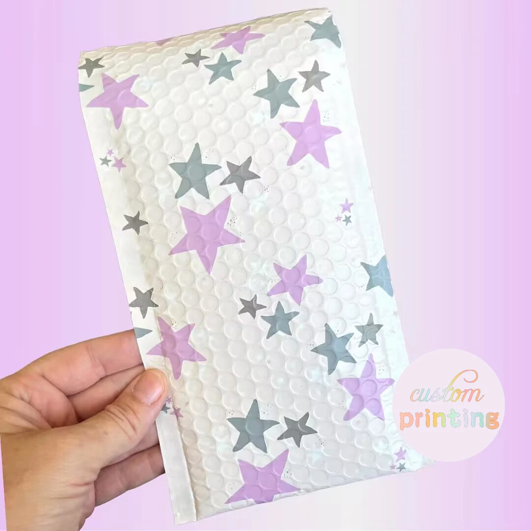 Custom Printed Design Poly Bubble Envelope for Courier Shipping