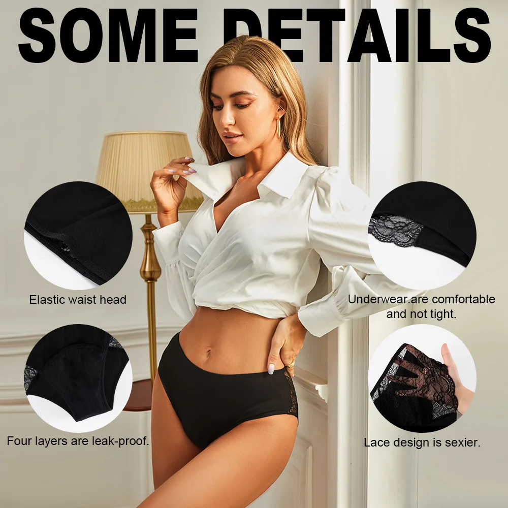 Mid-Rise Lace Period Brief -gusset reference