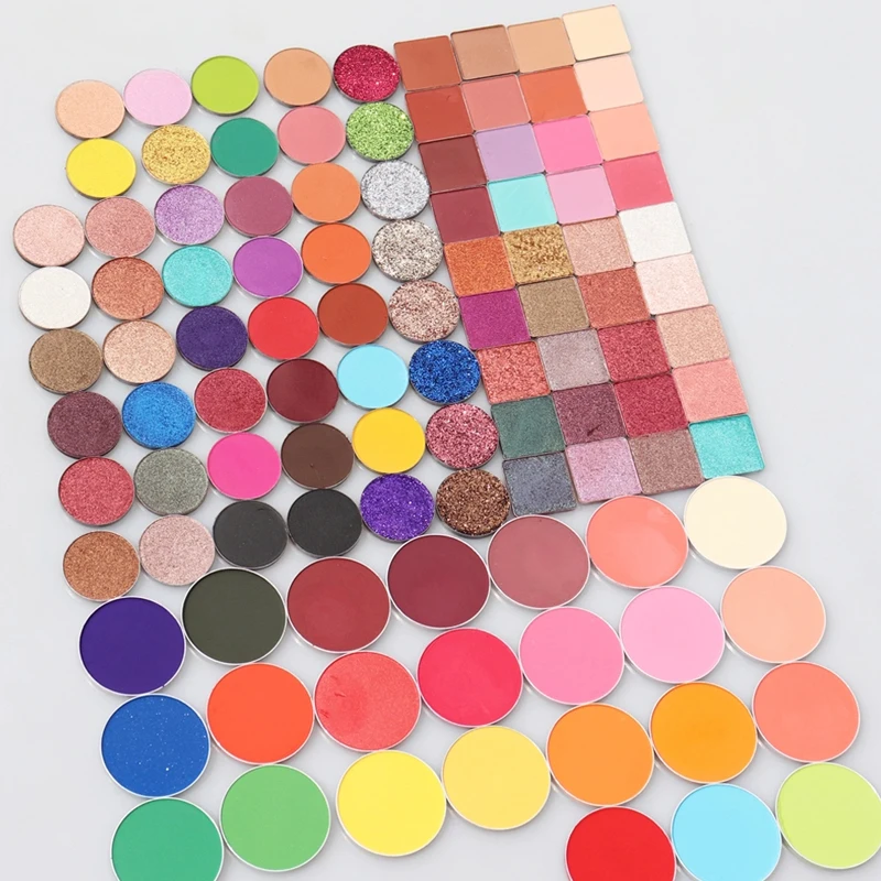 
Алюминиевая маленькая неоновая прессованная Магнитная кастрюля для теней для век 26 мм с высоким пигментом черного дерева бамбука 4 неоновых цвета 