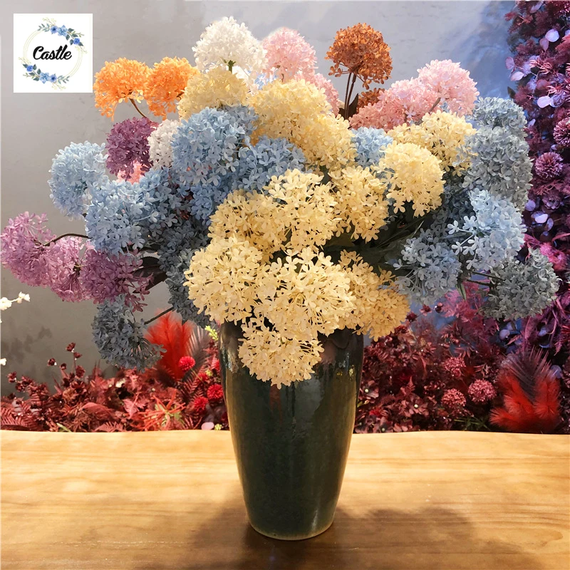 Hortensias Artificiales De Seda,3 Cabezales De Plástico De Imitación,Para  Decoración De Bodas,Fiestas Y El Hogar,Venta Al Por Mayor,C-h010 - Buy De  Seda Artificial Hortensias,Hortensia Artificial Mayorista,Artificial Azul  Hortensias Product on 