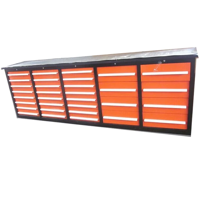 customizable stainless steel mobile cabinets tool cabinet heavy duty loaded drawers nice looking garage cabinets orange color