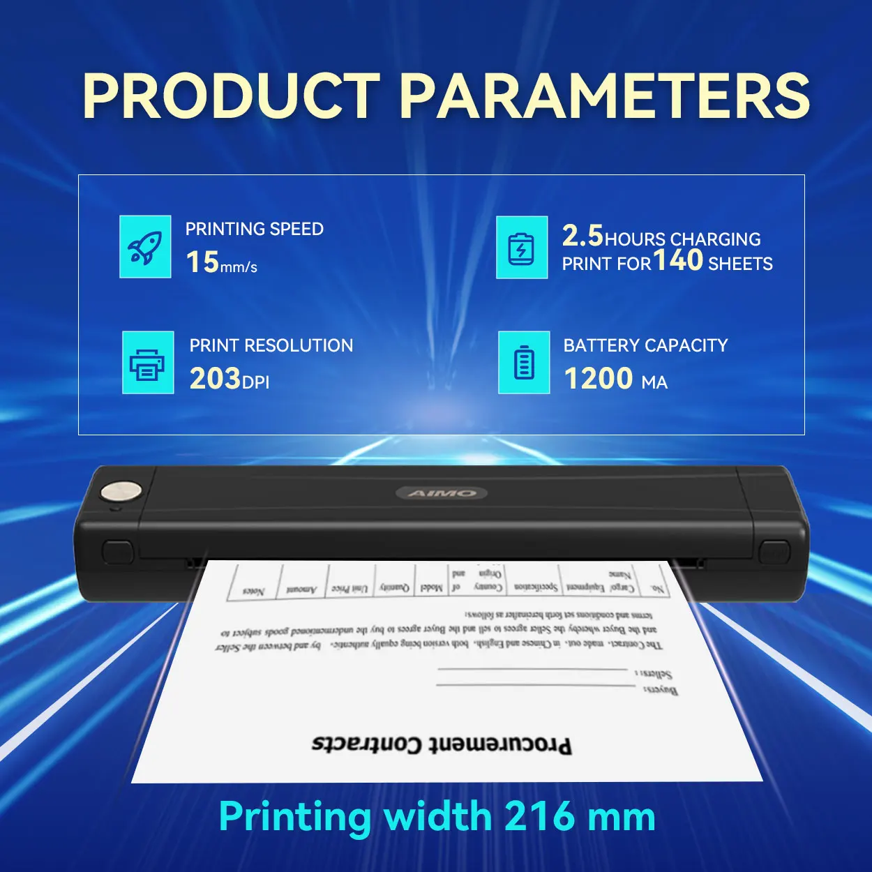 Easy Use Blue tooth  Wireless Direct Thermal Label Printer Thermal Label Printer 4x6 Thermal Printer A4
