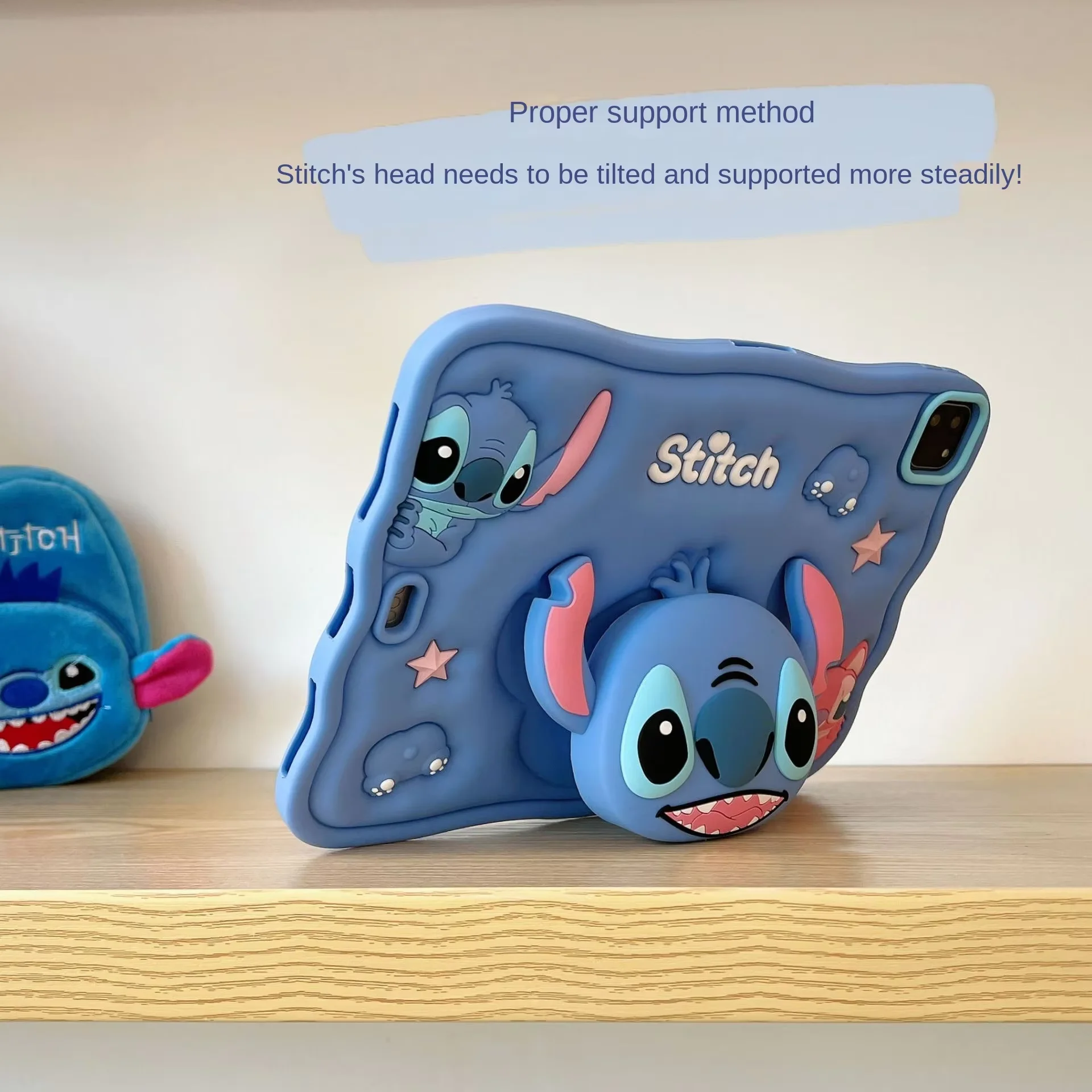 Cute 3D Stitch Silicone Tablet Case for iPad Pro 10.9 10.2 9.7 Inch Air 7 8 9 Gen 4 5 Kitty Stand Kulomi Holder with Pen Slot