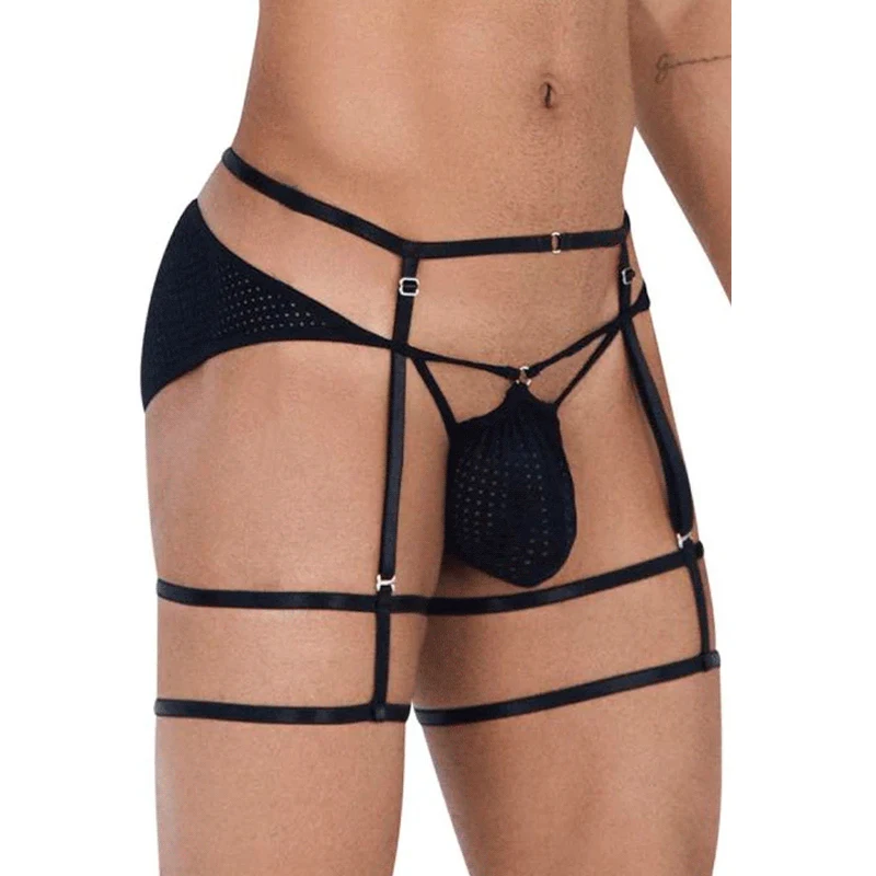 Hot Sales New Pleasures Sexy Underwear Men Gay G-string Underwear With 4 Straps Garter Belt Sissy Open-range Panties for Men Hot Sales New Pleasures Sexy Underwear Men Gay G-string Underwear With 4 Straps Garter Belt Sissy Open-range Panties for Men