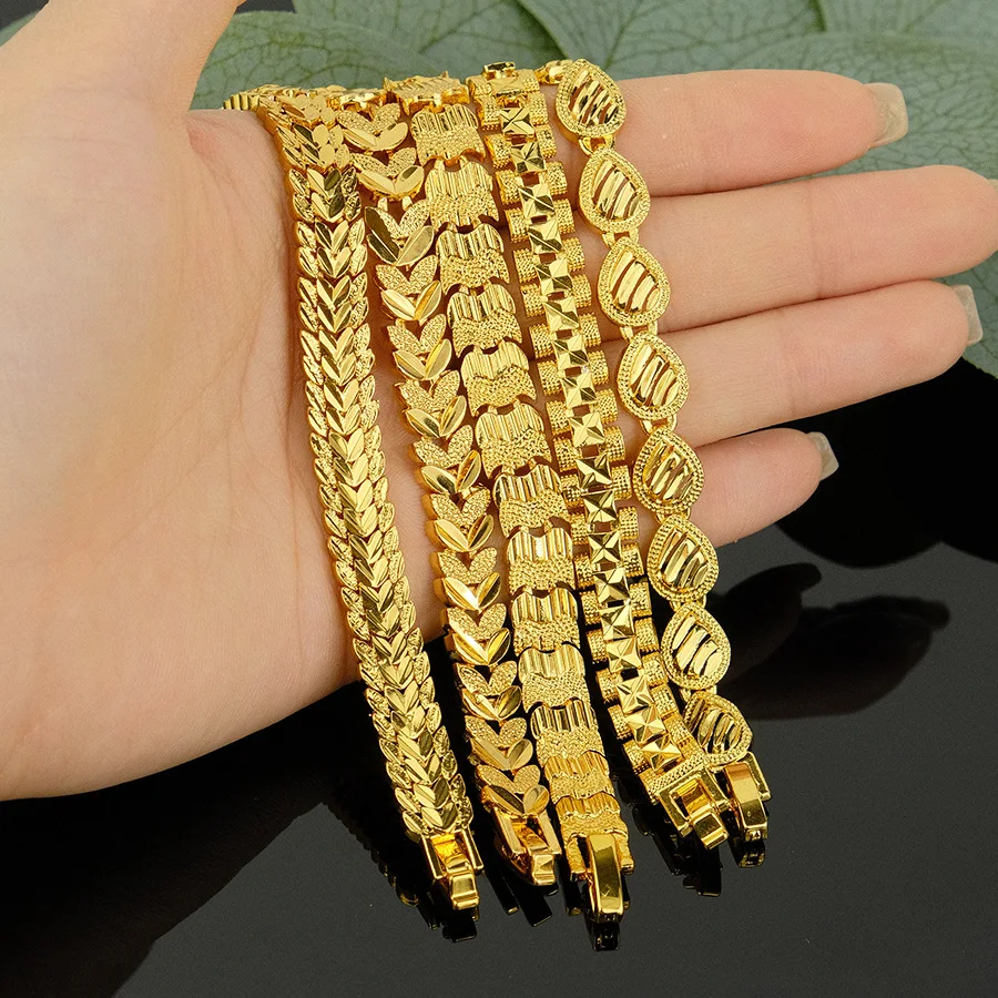 24K Gold Plated Bracelet Trendy Jewelry for Women