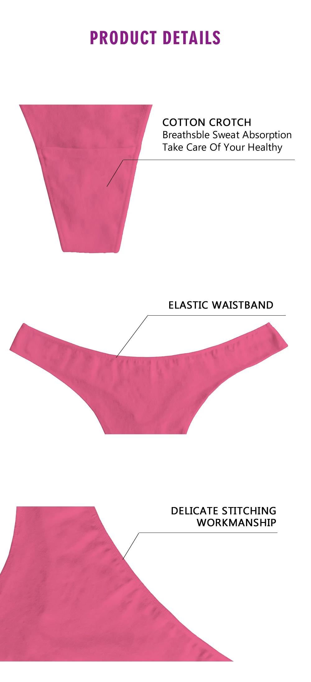 Mutandine da donna sexy della biancheria intima delle donne comode del cotone di vendita calda per le infradito delle signore_voghion.com