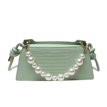 Fashion Luxury borsa donna Sweet Handbags Alligator Animal Print Trapezid Bag Pearl Handle Crossbody Bags Handbag For Women