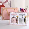 Caja de regalo rosa con taza doble Ash Couple