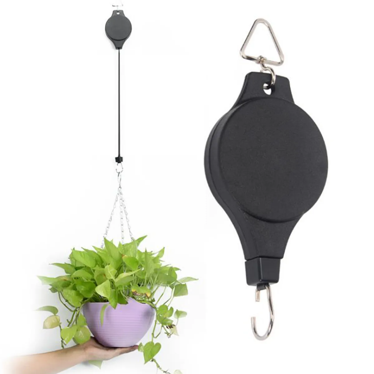 Выдвижная подвесная корзина, подвесная вешалка, подвесной садовый крючок для цветочных Горшков