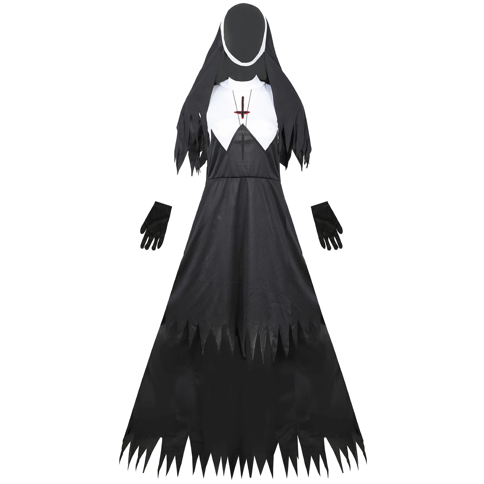 Sexy Nun Costumes for Halloween Priest Cosplay Outfits