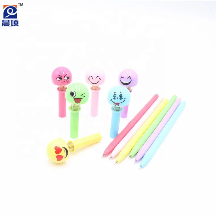 Новинка ручка с движущимися головами кукольная улыбающимся лицом прыгающая голова пружинный вибратор плюшевая