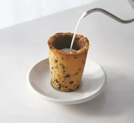 Semi Automatic Chocolate Coating Pizza Cone Edible Coffee Cup Making Machine Edible Biscuit Tea Cup