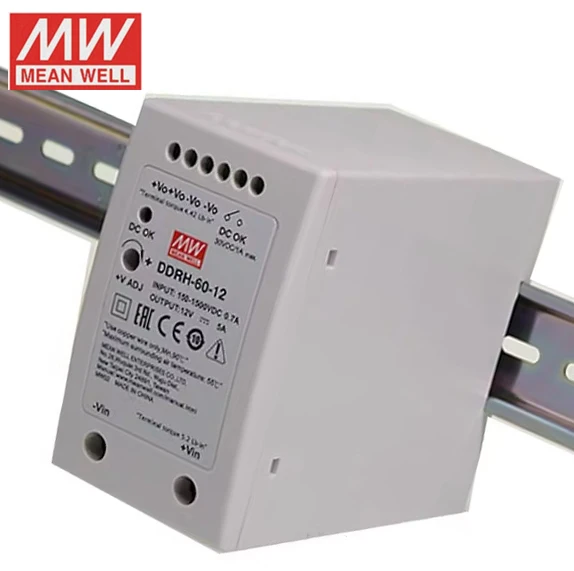 Taiwan Mingwei Ultra Wide Input Switching Power Supply DDRH-60-5V/12V/24V/48V DC-DC Converter 50Hz Output Frequency Single DDRH