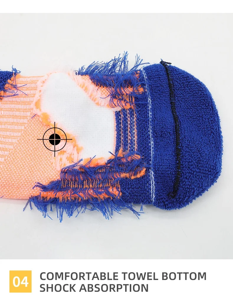 Factory Trade Anlkle Running Socks Nylon Cotton Anti Slip Breathable Ankle Sports Socks Terry Cloth Professional Running Socks