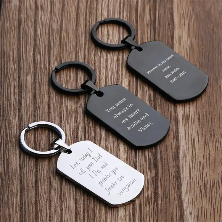 Custom Stainless Steel Key Chain for Women Ladies Engraved