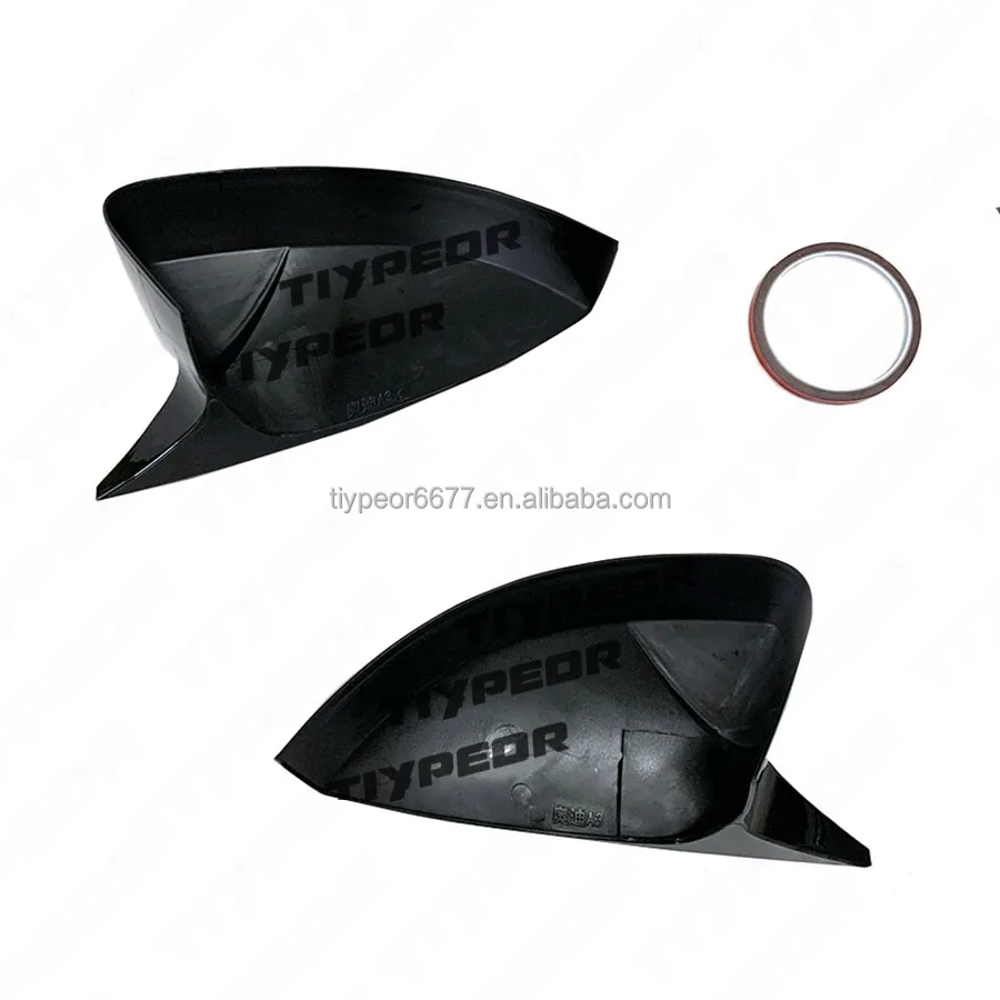 product tiypeor rear view mirror cover for audi a3 2014   2020 add on gloss black side mirror cover cap-8