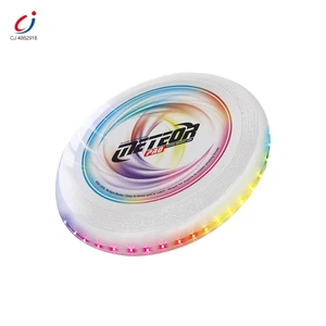 Chengji Led Flying Disc Toy 13 Dynamic Light Modes Rechargeable Glowing Outdoor Sports Games for Kids and Adults
