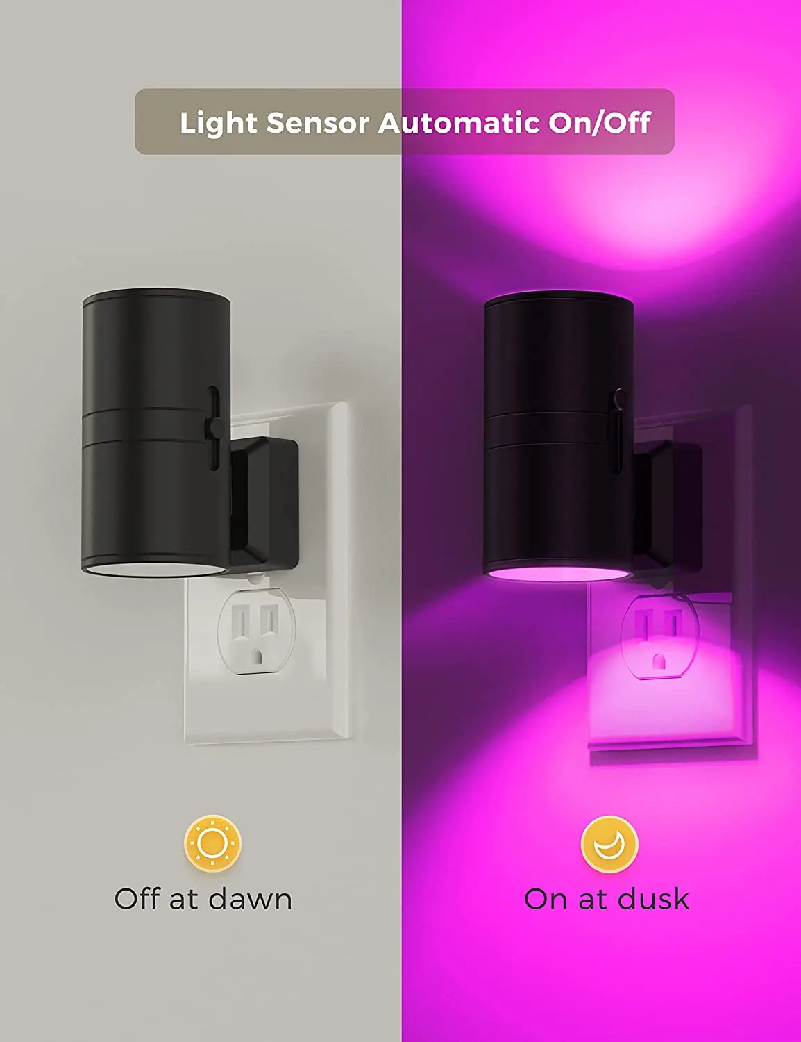 2023 Lohas New Color Changing Rgb Nightlight With Dusk To Dawn Sensor