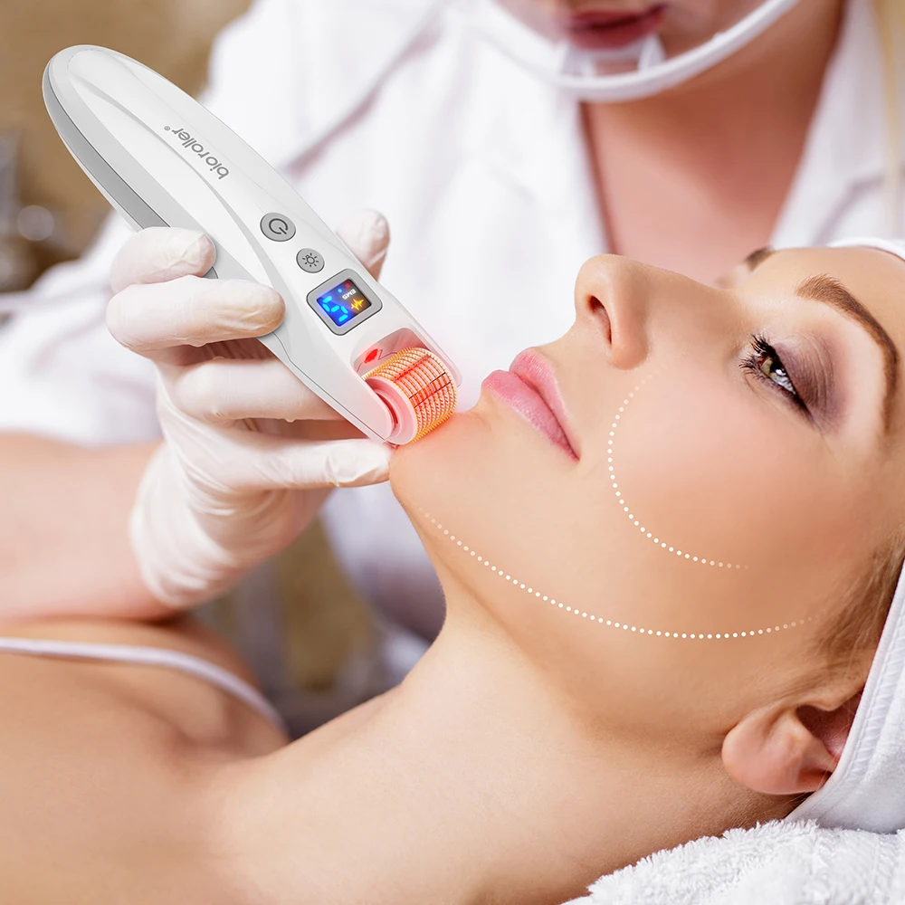 Professional Derma Roller Bio Roller G5 Microneedling Roller for Body Face Beard Hair Titanium Needle