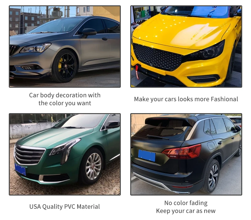 Vinyl Car Wrapping Film Wrapping Paper Matte Electro-optical Metallic ...