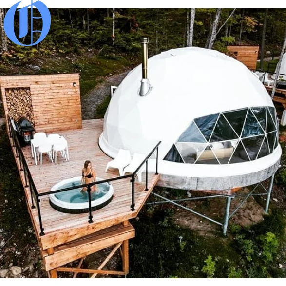 JIEOL Steel Frame PVC Fabric Event Geodesic Dome Tent for Outdoor Camping