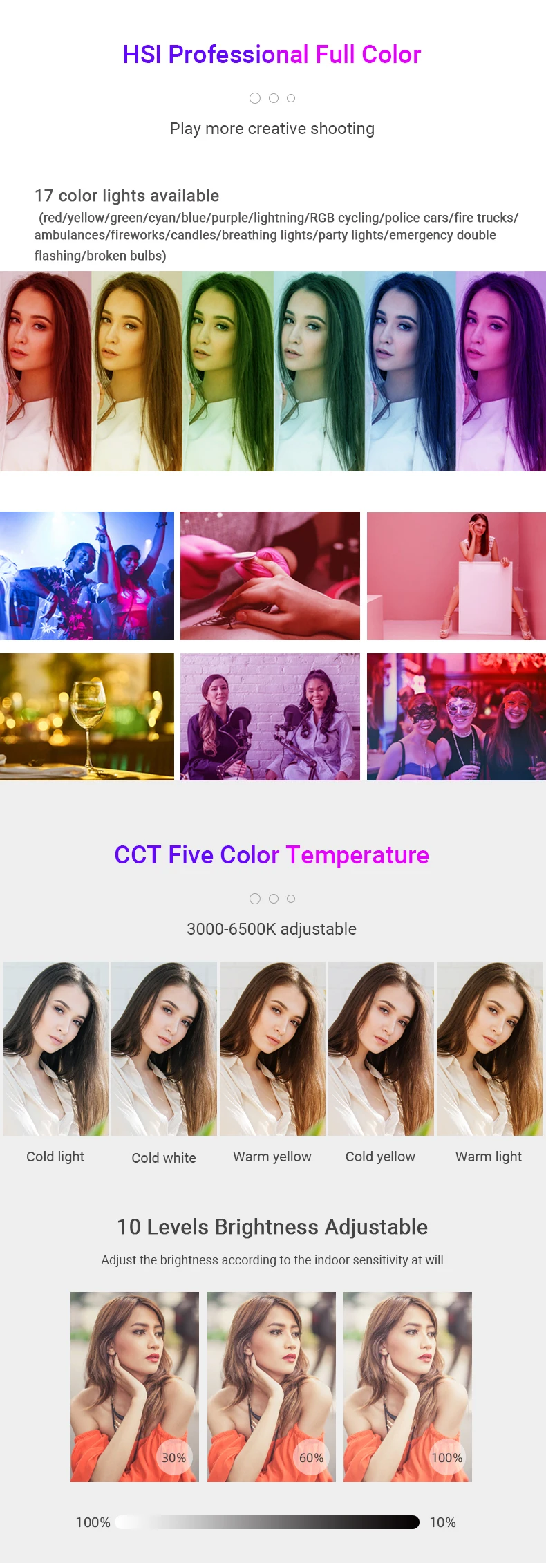 RGB LED Pocket Smartphone Fill Light Video Lamp with Phone Clip Portable for Selfie Makeup Live Show Photographic Lighting
